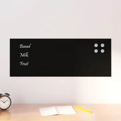 Vidaxl - Tableau noir magnétique mural Noir 80x30 cm Verre trempé