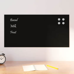 Vidaxl - Tableau noir magnétique mural Noir 80x40 cm Verre trempé