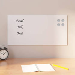 Vidaxl - Tableau noir magnétique mural Blanc 60x30 cm Verre trempé