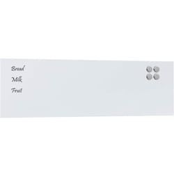 Tableau noir magnétique mural Blanc 100x30 cm Verre trempé Vidaxl