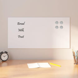 Vidaxl - Tableau noir magnétique mural Blanc 80x40 cm Verre trempé