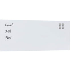 Tableau noir magnétique mural Blanc 100x40 cm Verre trempé Vidaxl