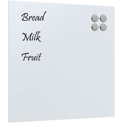 Tableau noir magnétique mural blanc 60x60 cm verre trempé Vidaxl