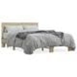 vidaXL Cadre de lit sans matelas chêne sonoma 135x190 cm - 135 x 190 cm