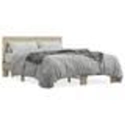 vidaXL Cadre de lit sans matelas chêne sonoma 140x190 cm - 140 x 190 cm