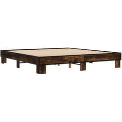 Vidaxl - Cadre de lit sans matelas chêne fumé 160x200 cm
