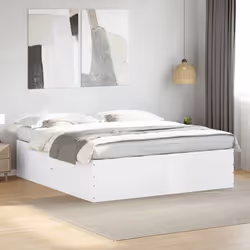 vidaXL Cadre de lit sans matelas blanc 180x200 cm - 180 x 200 cm