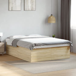 Vidaxl - Cadre de lit sans matelas chêne sonoma 160x200 cm