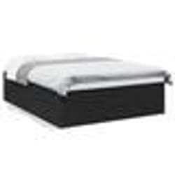 vidaXL Cadre de lit sans matelas noir 150x200 cm - 150 x 200 cm