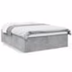 vidaXL Cadre de lit sans matelas gris béton 150x200 cm - 150 x 200 cm