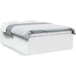 Vidaxl - Cadre de lit Blanc 140x190 cm bois d'ingénierie