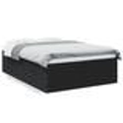 vidaXL Cadre de lit sans matelas noir 135x190 cm - 135 x 190 cm