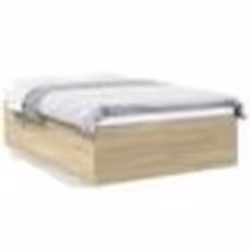 vidaXL Cadre de lit sans matelas chêne sonoma 135x190 cm - 135 x 190 cm