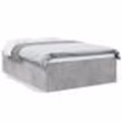 vidaXL Cadre de lit sans matelas gris béton 135x190 cm - 135 x 190 cm