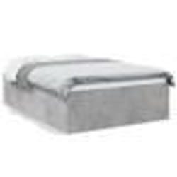 vidaXL Cadre de lit sans matelas gris béton 135x190 cm - 135 x 190 cm