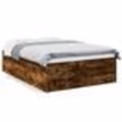 vidaXL Cadre de lit sans matelas chêne fumé 135x190 cm - 135 x 190 cm