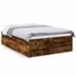 vidaXL Cadre de lit sans matelas chêne fumé 120x190 cm - 120 x 190 cm