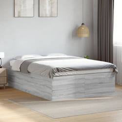 vidaXL Cadre de lit sans matelas sonoma gris 120x190 cm - 120 x 190 cm