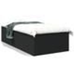 vidaXL Cadre de lit sans matelas noir 90x200 cm - 90 x 200 cm