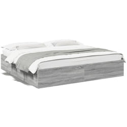 Vidaxl - Cadre de lit sonoma gris 200x200 cm bois d'ingénierie