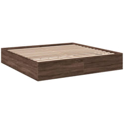 Cadre de lit sans matelas chêne marron 200x200 cm Vidaxl