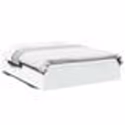 vidaXL Cadre de lit sans matelas blanc 150x200 cm - 150 x 200 cm