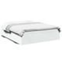 vidaXL Cadre de lit sans matelas blanc 150x200 cm - 150 x 200 cm