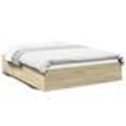 vidaXL Cadre de lit sans matelas chêne sonoma 150x200 cm - 150 x 200 cm
