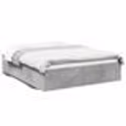 vidaXL Cadre de lit sans matelas gris béton 150x200 cm - 150 x 200 cm