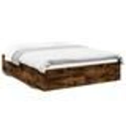 vidaXL Cadre de lit sans matelas chêne fumé 150x200 cm - 150 x 200 cm