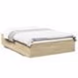 vidaXL Cadre de lit sans matelas chêne sonoma 120x200 cm - 120 x 200 cm