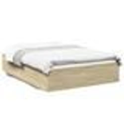vidaXL Cadre de lit sans matelas chêne sonoma 120x200 cm - 120 x 200 cm