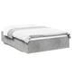 vidaXL Cadre de lit sans matelas gris béton 135x190 cm - 135 x 190 cm