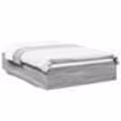vidaXL Cadre de lit sans matelas sonoma gris 135x190 cm - 135 x 190 cm
