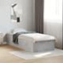 vidaXL Cadre de lit sans matelas gris béton 100x200 cm - 100 x 200 cm