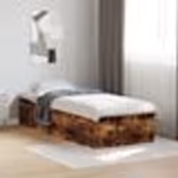 vidaXL Cadre de lit sans matelas chêne fumé 100x200 cm - 100 x 200 cm