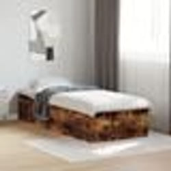 vidaXL Cadre de lit sans matelas chêne fumé 100x200 cm - 100 x 200 cm
