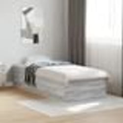 vidaXL Cadre de lit sans matelas sonoma gris 100x200 cm - 100 x 200 cm