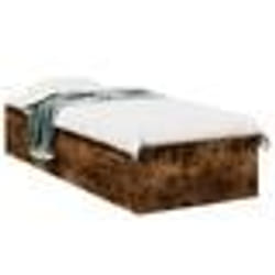 vidaXL Cadre de lit sans matelas chêne fumé 90x200 cm - 90 x 200 cm