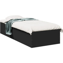 Cadre de lit sans matelas noir 90x190 cm Vidaxl