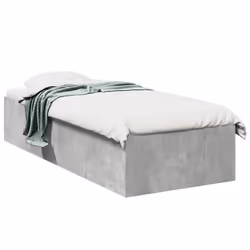 vidaXL Cadre de lit sans matelas gris béton 90x190 cm - 90 x 190 cm