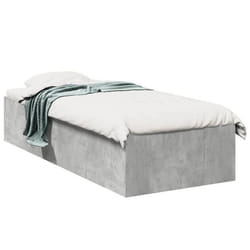 vidaXL Cadre de lit sans matelas gris béton 90x190 cm - 90 x 190 cm