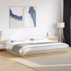 Obtenez une meilleure nuit de sommeil reposante grâce à ce cadre de lit avec lumières LED ! Il est un supplément accueillant  ...