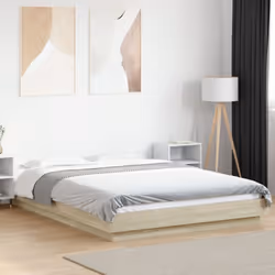 Description générale Obtenez une meilleure nuit de sommeil reposante grâce à ce cadre de lit avec lumières LED ! Il est un su ...