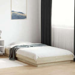 vidaXL Cadre de lit avec lumières LED sans matelas 75x190 cm