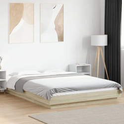 Vidaxl - Cadre de lit chêne sonoma 140x190 cm bois d'ingénierie