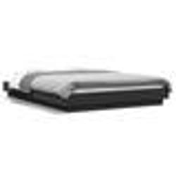 vidaXL Cadre de lit sans matelas noir 135x190 cm - 135 x 190 cm