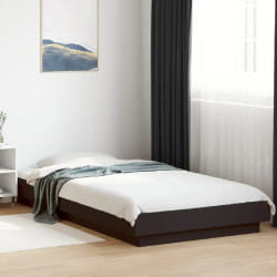 vidaXL Cadre de lit sans matelas noir 75x190 cm