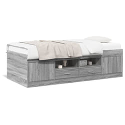 vidaXL Lit de jour avec tiroirs sans matelas sonoma gris 90x190 cm - 90 x 190 cm
