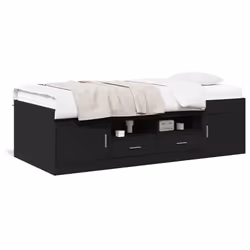VidaXL 3280259, lit sofa, Noir, Bois, 1930 mm, 780 mm, 520 mm